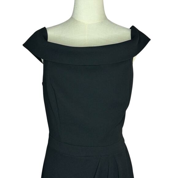 BHLDN Anthropologie Thompson Black Off Shoulder Crepe Dress Plus Size 14 - Picture 6 of 12